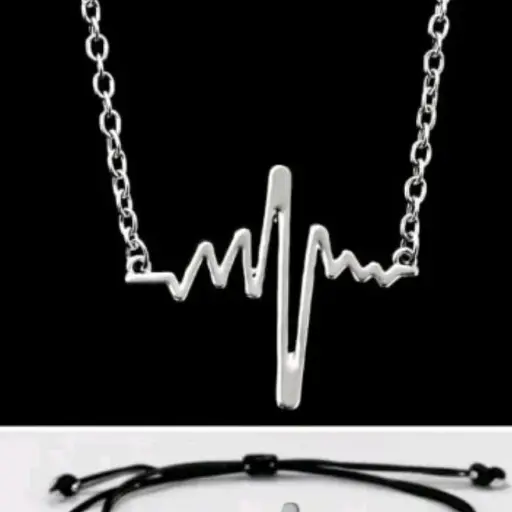 Chaîne en argent avec bracelet - Collier tendance homme et femme