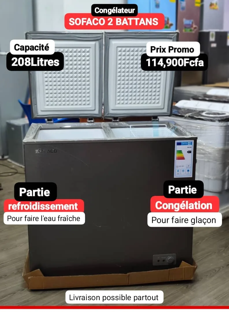Congélateur 2 battant sofaco