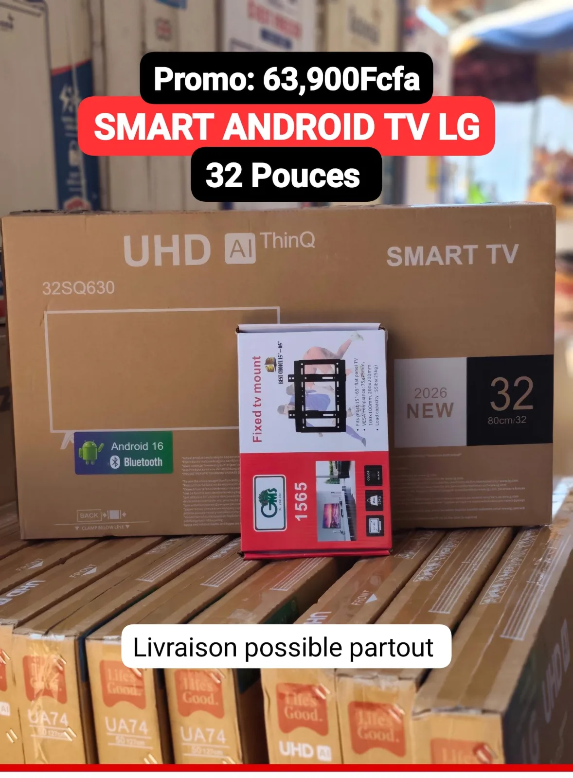 Smart TV 32 pouces et régulateur