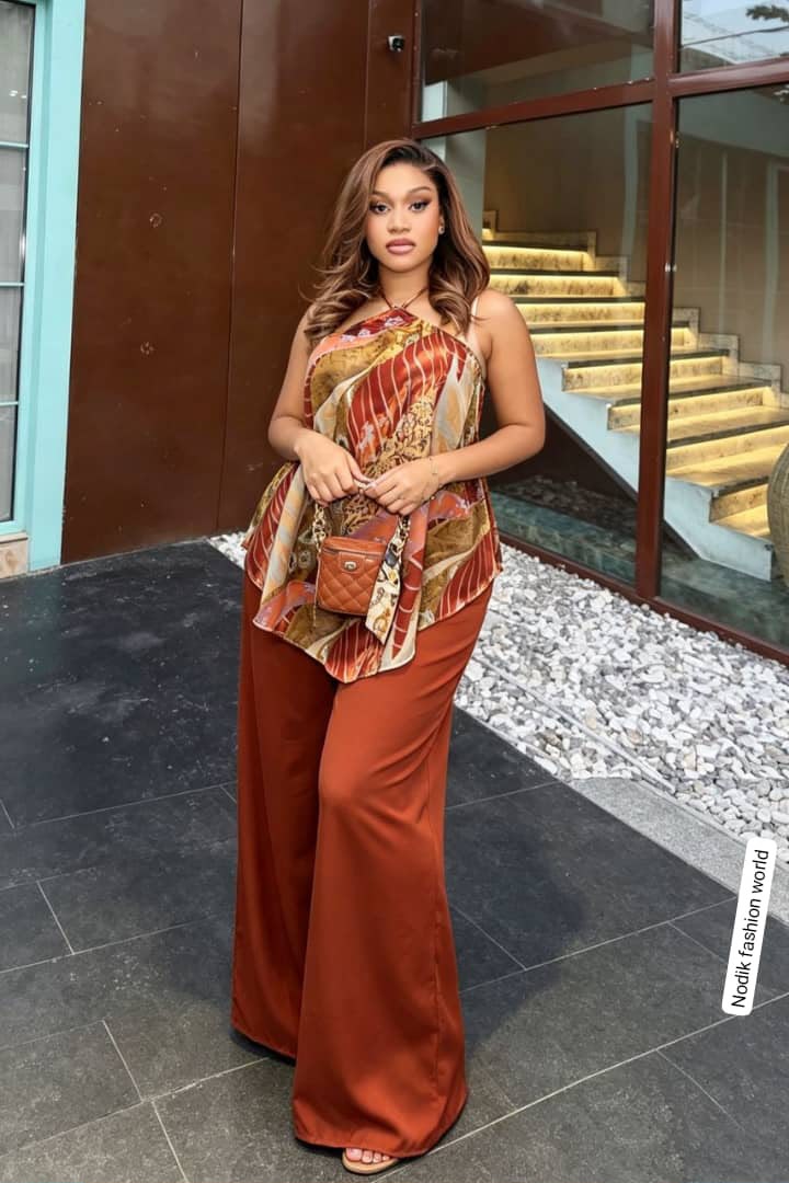 Ensemble pantalon en soie