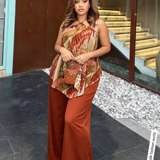 Ensemble pantalon en soie