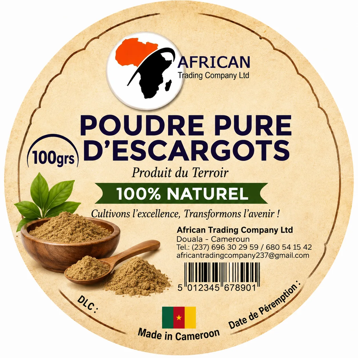 Poudre d'escargots