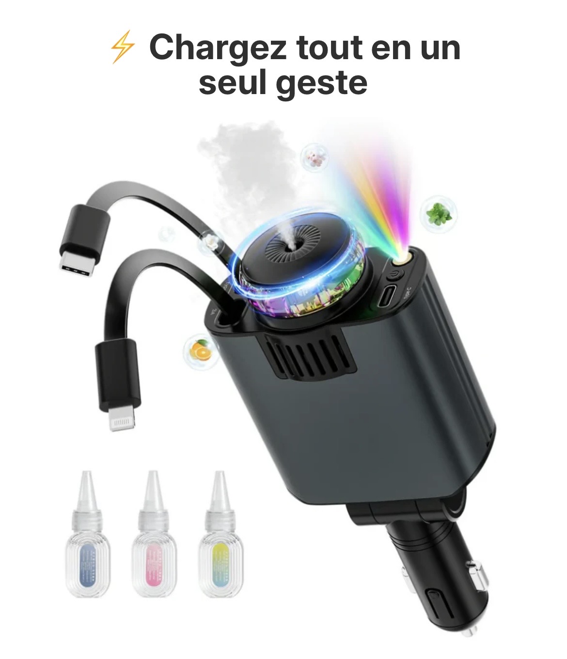 Chargeur 3 en 1