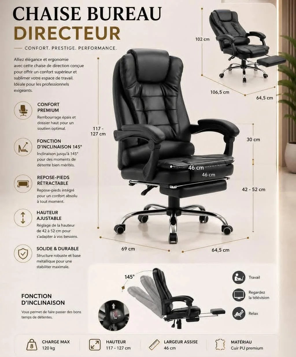 Fauteuil Directeur de Bureau