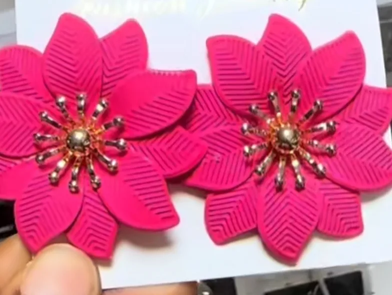 Boucles d'oreilles en forme de fleur