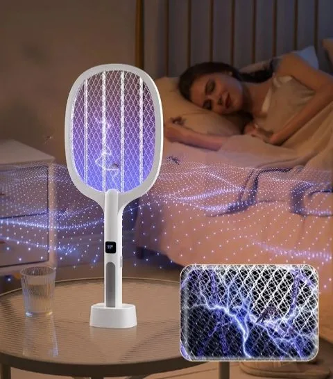 Raquette Électrique Anti-Moustiques Rechargeable USB