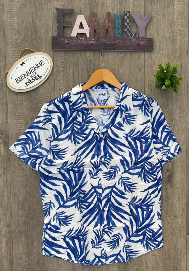Chemise en coton fleuri