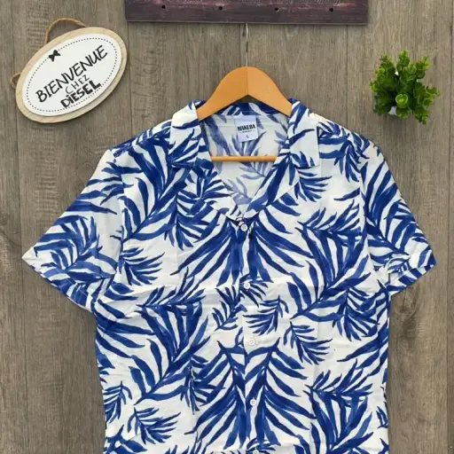 Chemise en coton fleuri
