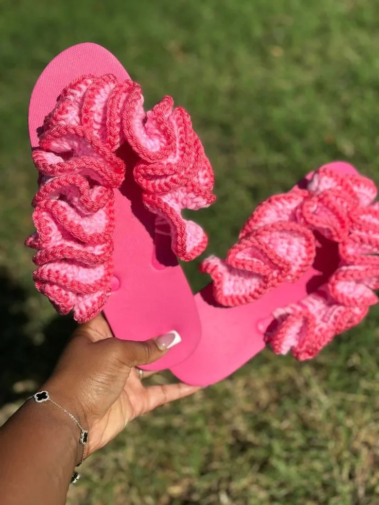 Mes chaussures en crochet