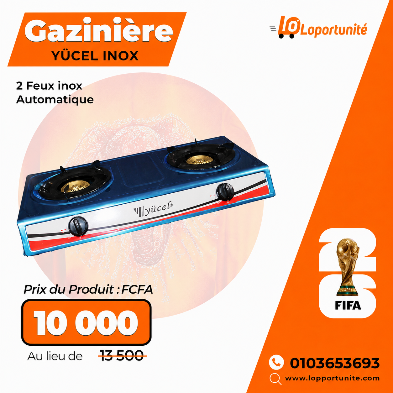 Cuisinière 2 feux