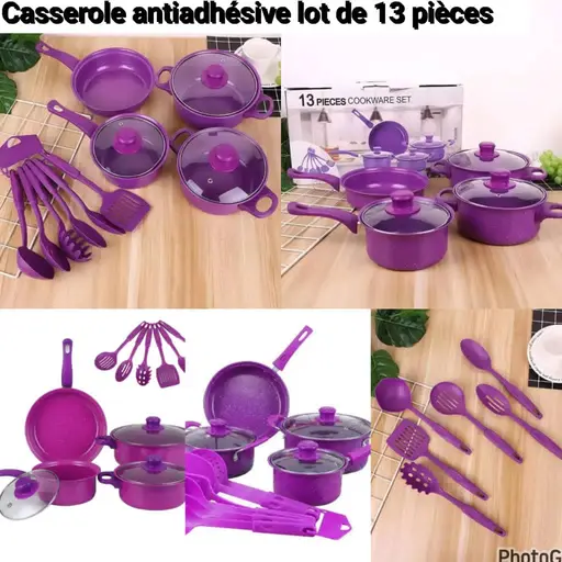 Casserole antiadhésive lot de 13 pièces